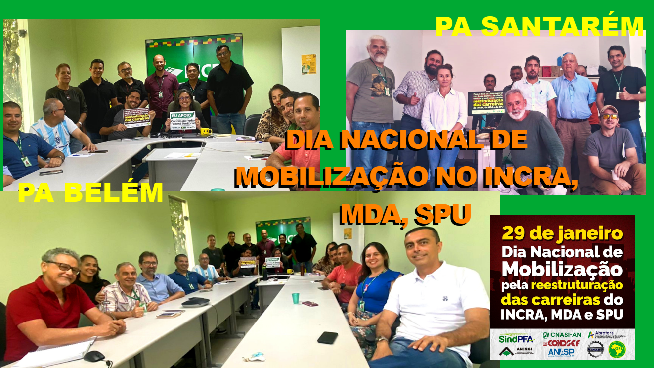 No Pará as unidades do Incra em Belém e Santarém mobilizaram a base e entregaram documentos a lideranças